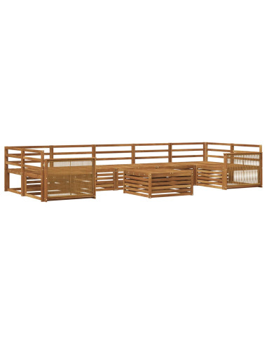 Set di divani da esterno 8 pcs Naturale