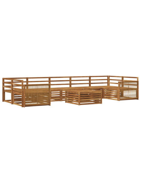 Set di divani da esterno 8 pcs Naturale
