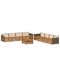 Set di divani da esterno 9 pcs Naturale