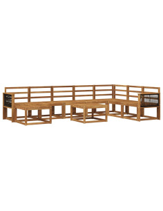 Set di divani da esterno 9 pcs Naturale