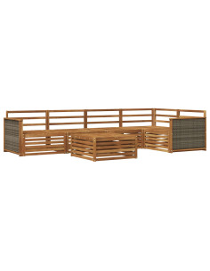 Set di divani da esterno 6 pcs Naturale