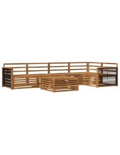 Set di divani da esterno 6 pcs Naturale