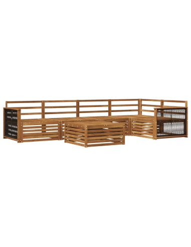 Set di divani da esterno 6 pcs Naturale