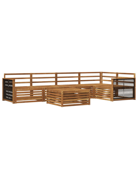 Set di divani da esterno 6 pcs Naturale