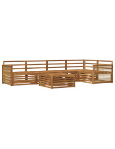 Set di divani da esterno 6 pcs Naturale