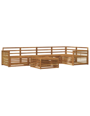 Set di divani da esterno 6 pcs Naturale