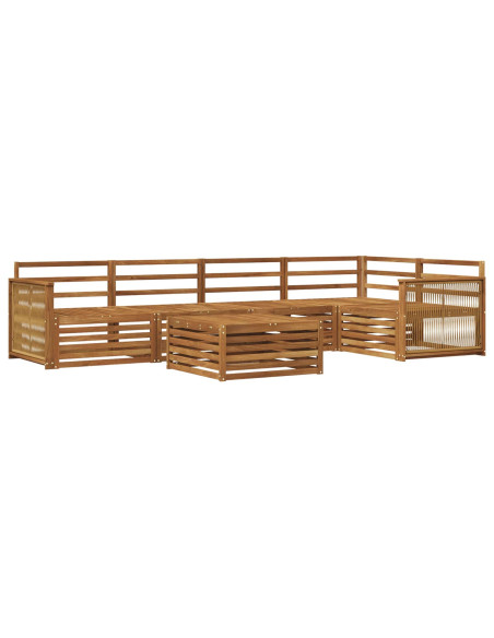 Set di divani da esterno 6 pcs Naturale