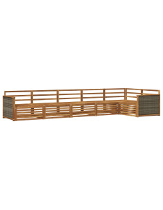 Set di divani da esterno 6 pcs Naturale