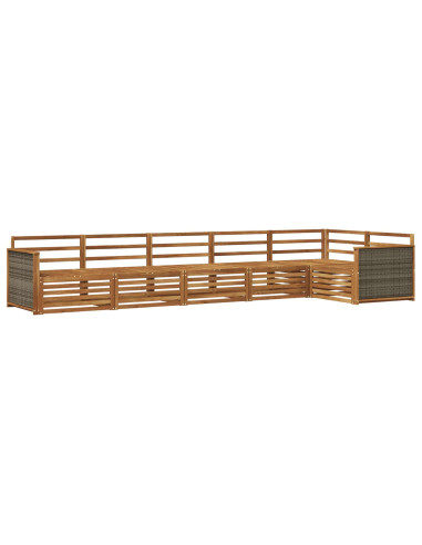 Set di divani da esterno 6 pcs Naturale