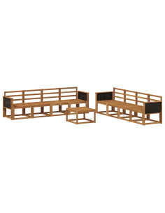 Set di divani da esterno 7 pcs Naturale