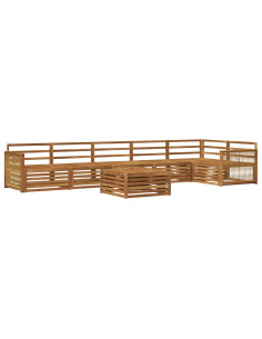 Set di divani da esterno 7 pcs Naturale