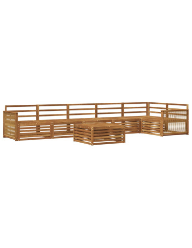 Set di divani da esterno 7 pcs Naturale