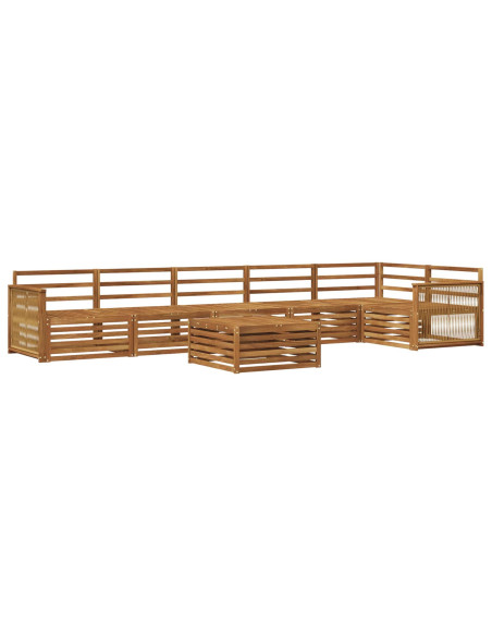 Set di divani da esterno 7 pcs Naturale