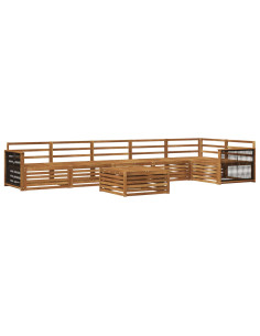 Set di divani da esterno 7 pcs Naturale