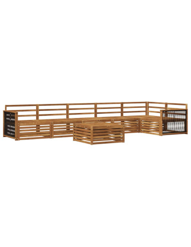 Set di divani da esterno 7 pcs Naturale