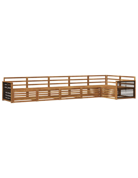 Set di divani da esterno 6 pcs Naturale