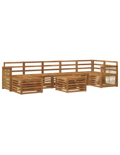Set di divani da esterno 7 pcs Naturale