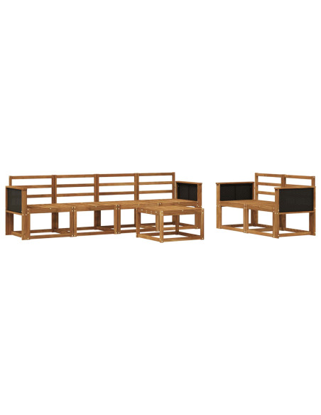 Set di divani da esterno 6 pcs Naturale