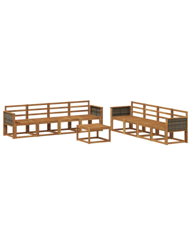 Set di divani da esterno 7 pcs Naturale