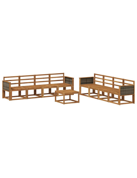 Set di divani da esterno 7 pcs Naturale