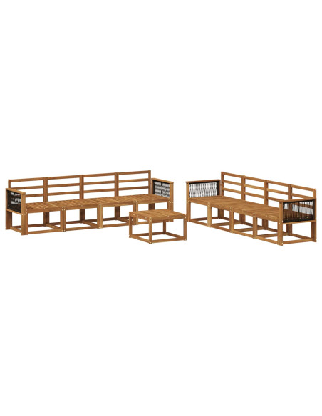 Set di divani da esterno 7 pcs Naturale