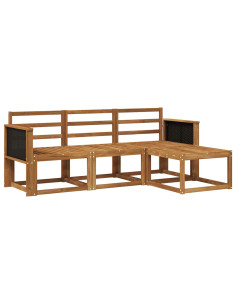 Set di divani da esterno 4 pcs Naturale