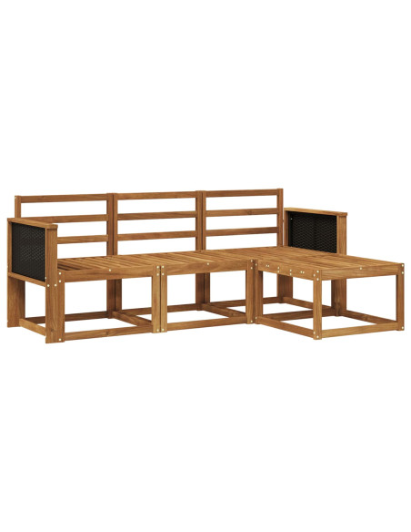 Set di divani da esterno 4 pcs Naturale