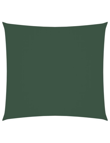 Parasole a Vela in Tela Oxford Quadrato 6x6 m Verde Scuro