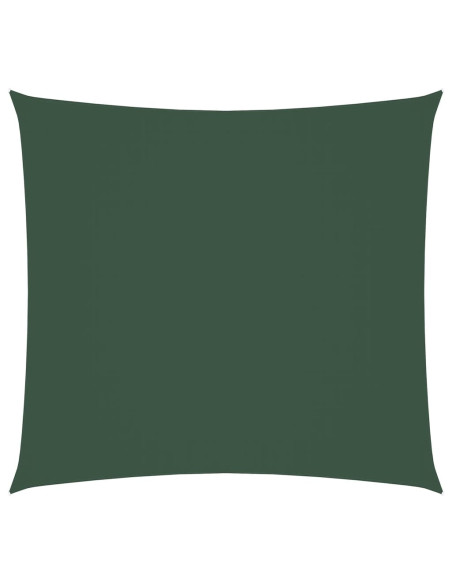 Parasole a Vela in Tela Oxford Quadrato 6x6 m Verde Scuro