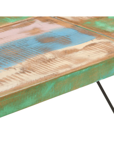 Tavolino da Bar 150x70x107cm Legno Massello di Recupero e Ferro