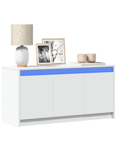 Mobile Porta TV con LED Bianco 100x34x50 cm in Truciolato