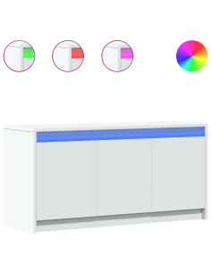 Mobile Porta TV con LED Bianco 100x34x50 cm in Truciolato 2