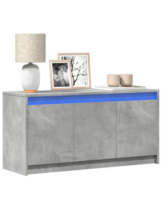 Mobile Porta TV con LED Grigio Cemento 100x34x50 cm Truciolato