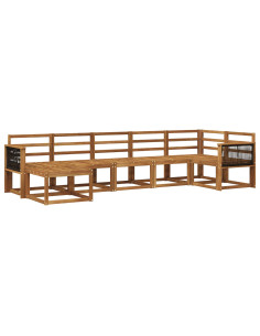 Set di divani da esterno 7 pcs Naturale