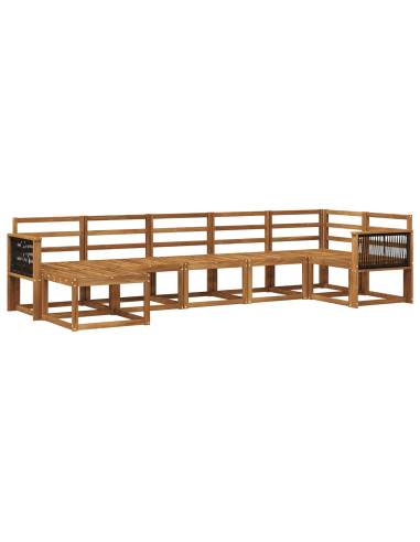 Set di divani da esterno 7 pcs Naturale