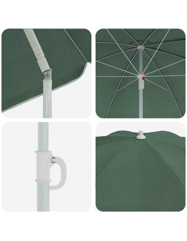 Ombrellone Verde 161 x 161 x 193 cm Poliestere