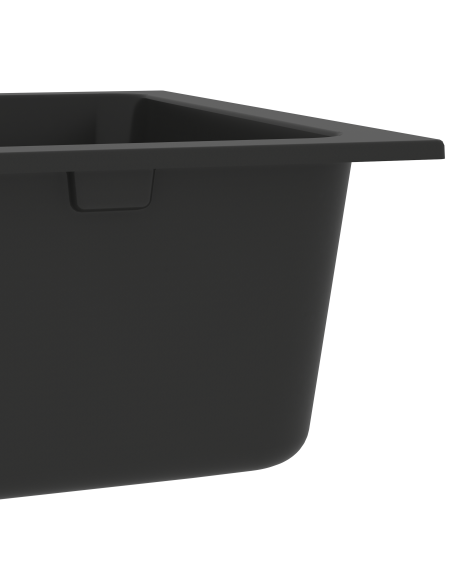 Lavello da cucina Nero 76 x 48 x 30 cm Quarzo e Resina