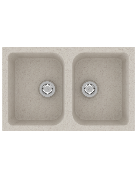Lavello da cucina Beige 76 x 48 x 30 cm Quarzo e Resina