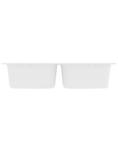 Lavello da cucina Bianco 76 x 48 x 30 cm Quarzo e Resina