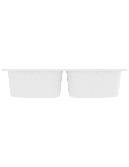 Lavello da cucina Bianco 76 x 48 x 30 cm Quarzo e Resina