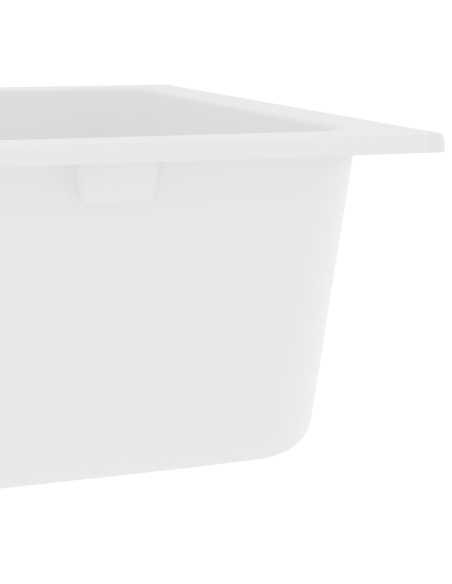 Lavello da cucina Bianco 76 x 48 x 30 cm Quarzo e Resina