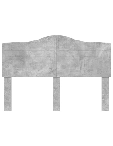 Testiera con testiera Grigio cemento 140 cm Legno multistrato