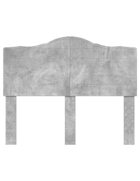 Testiera con testiera Grigio cemento 135 cm Legno multistrato