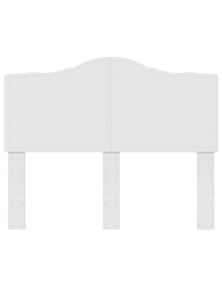Testiera con testiera Bianco Lucido 135 cm Legno multistrato