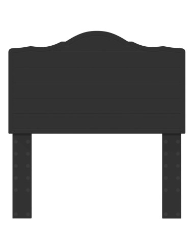 Testiera con testiera Rovere Nero 75 cm Legno multistrato