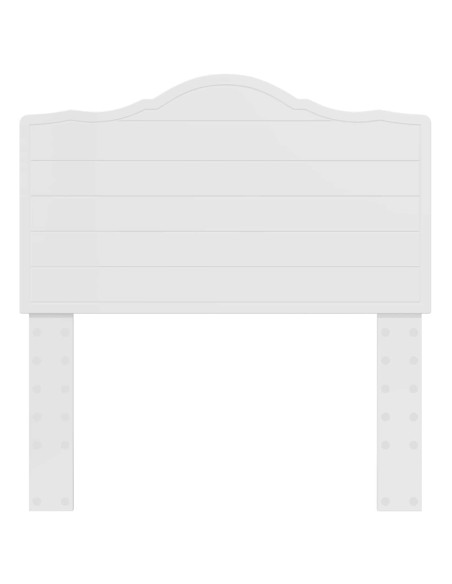 Testiera con testiera Bianco Lucido 75 cm Legno multistrato