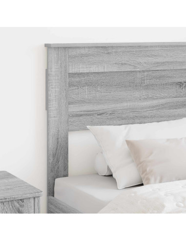 Testiera con testiera Grigio Sonoma 90 cm Legno multistrato