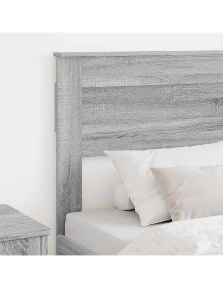 Testiera con testiera Grigio Sonoma 80 cm Legno multistrato