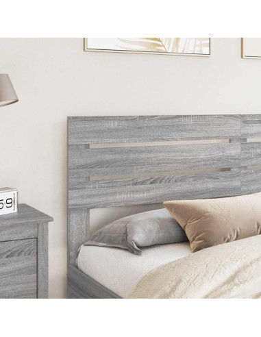 Testiera con testiera Grigio Sonoma 180 cm Legno multistrato
