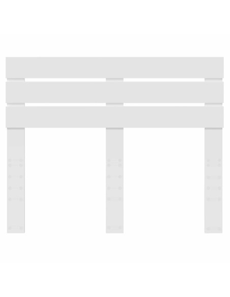 Testiera con testiera Bianco 120 cm Legno multistrato